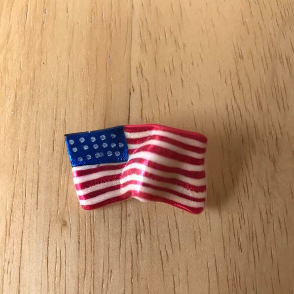 American Flag Pin Brooch Handmade Retro Patriotic - Picture 1 of 9